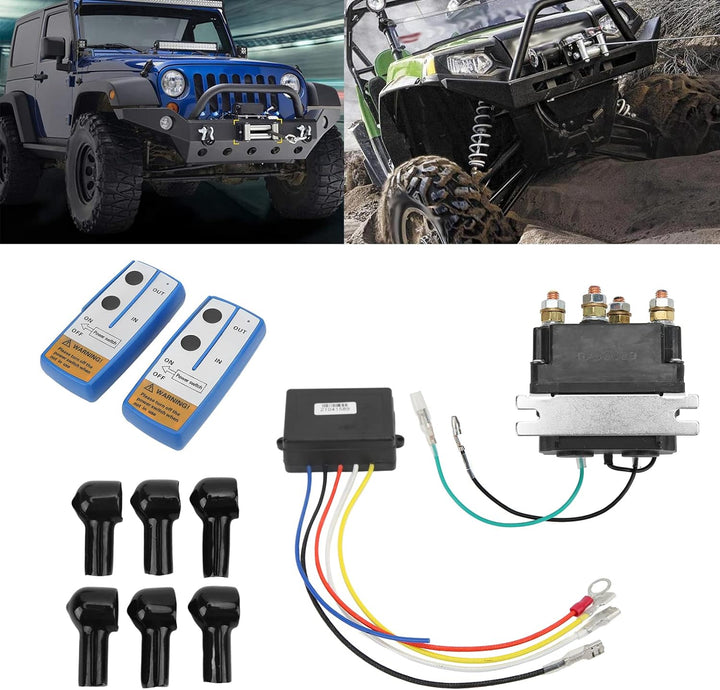 Yctze Elektrisches Windenrelais, Metall 250A 12V Windenrelais für 2000lb-5000lb ATV UTV (schwarz Bes