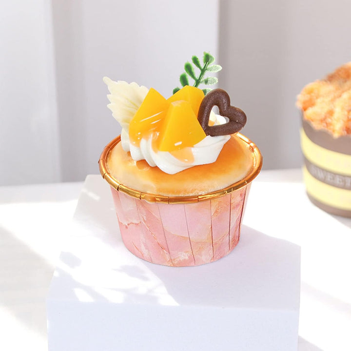 Tyenaza Cupcake-Modell 6 Stück Künstlicher Gefälschter cupcake Realistische Kuchen-Simulations-Model