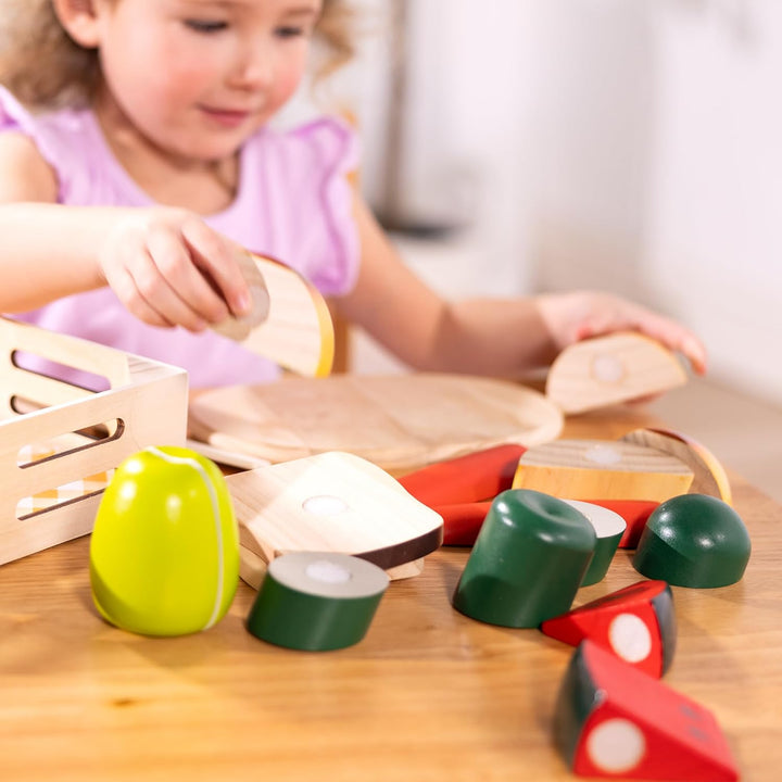 Melissa & Doug Schneiden von Essen aus Holz | Fantasiespiel | Essensspiel | 3+ | Geschenk für Jungen