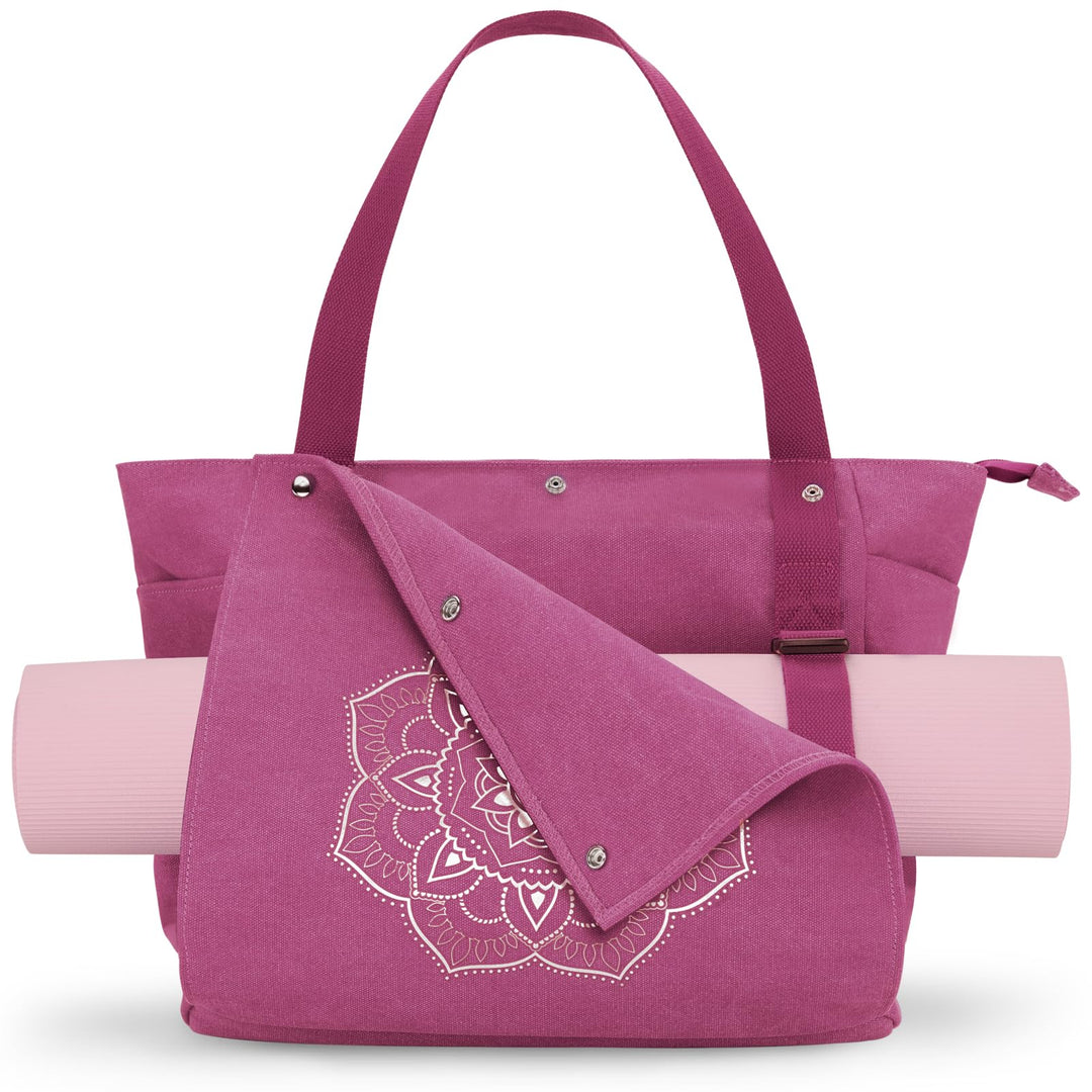 Gonex Yogatasche, Yogamatte Tasche mit Mehreren Taschen für Damen und Herren, Canvas wasserdichte To