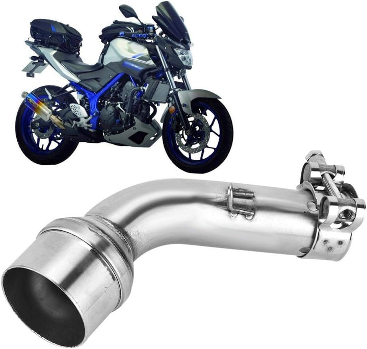 Rohrverbinder Abgasanlage Qiilu Motorrad auspuff Rohrverbinder 51mm Auspuffrohr Edelstahl Endrohr fü