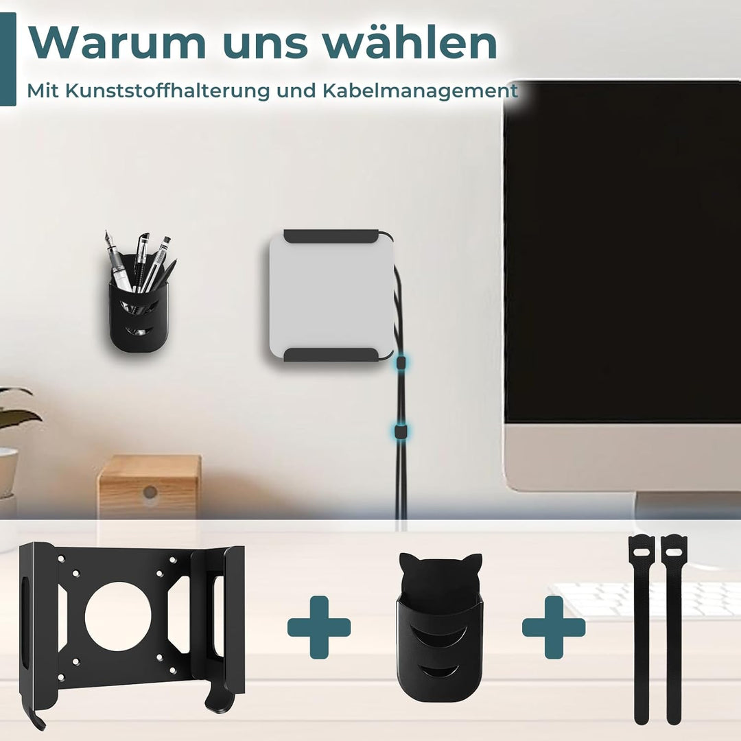 Mini-PC-Halterung kompatibel mit Beelink Mini-PC – VESA-Halterung / Wandhalterung / Untertisch-Monta