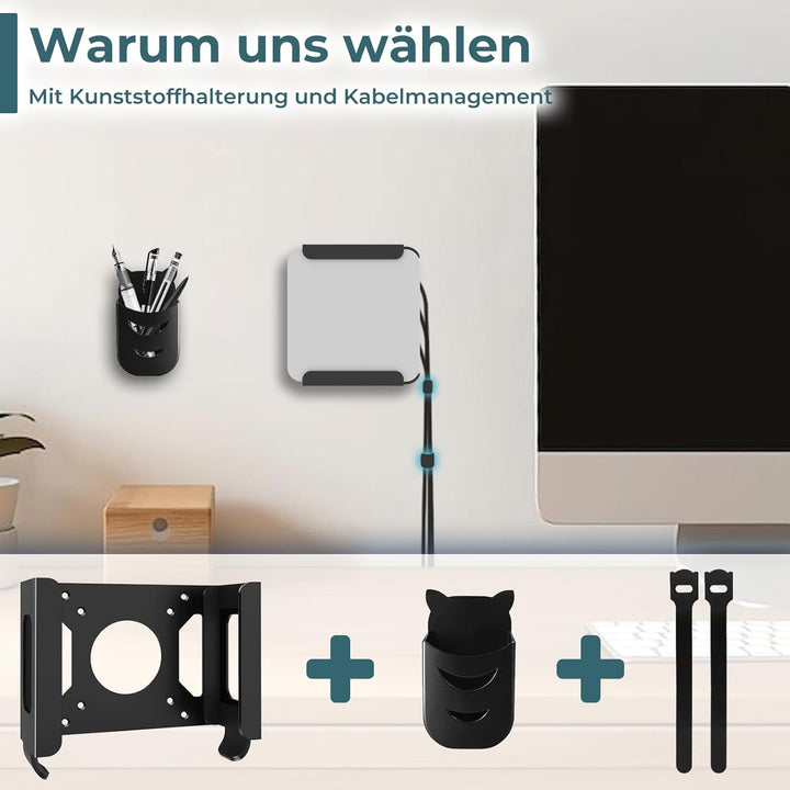 Mini-PC-Halterung kompatibel mit Beelink Mini-PC – VESA-Halterung / Wandhalterung / Untertisch-Monta