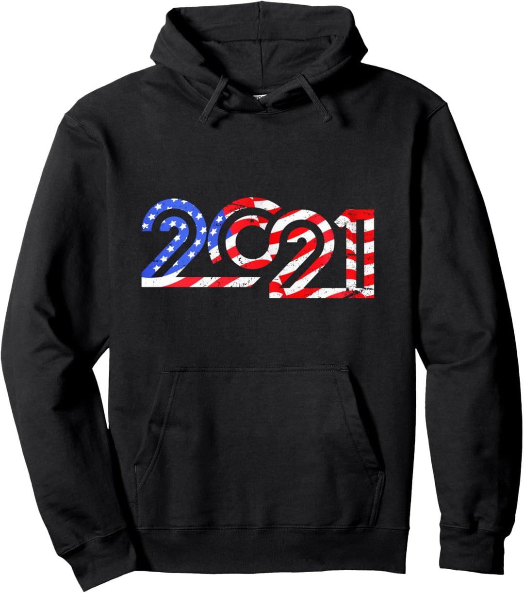 Amerika Flagge Neujahr Party Geschenk 2021 Silvester Pullover Hoodie