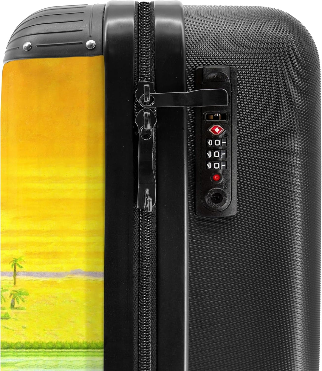 NoBoringSuitcases.com® Kinderkoffer Jungen - Koffer Kinder - Hartschalenkoffer Dinos - Koffer Gelb G