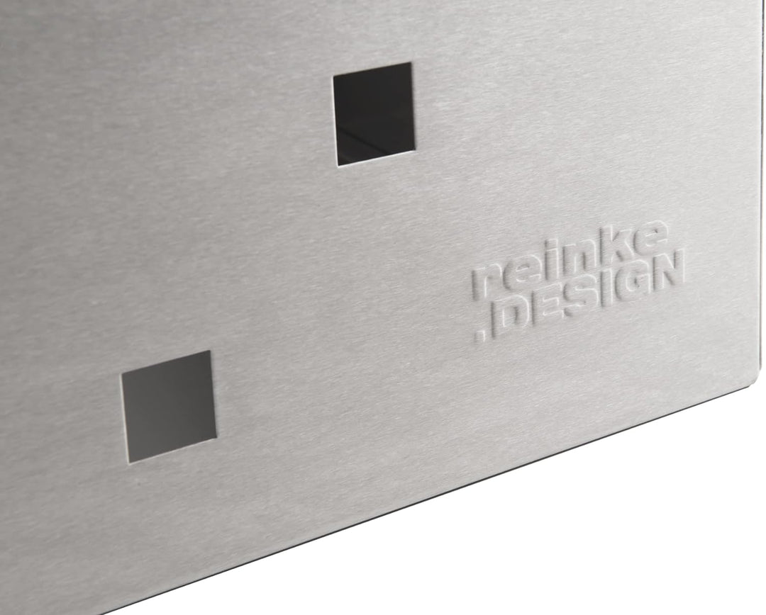 reinkedesign Marken Blumenkasten aus Edelstahl inkl. Befestigungsmaterial, Made in Germany! (101.5)