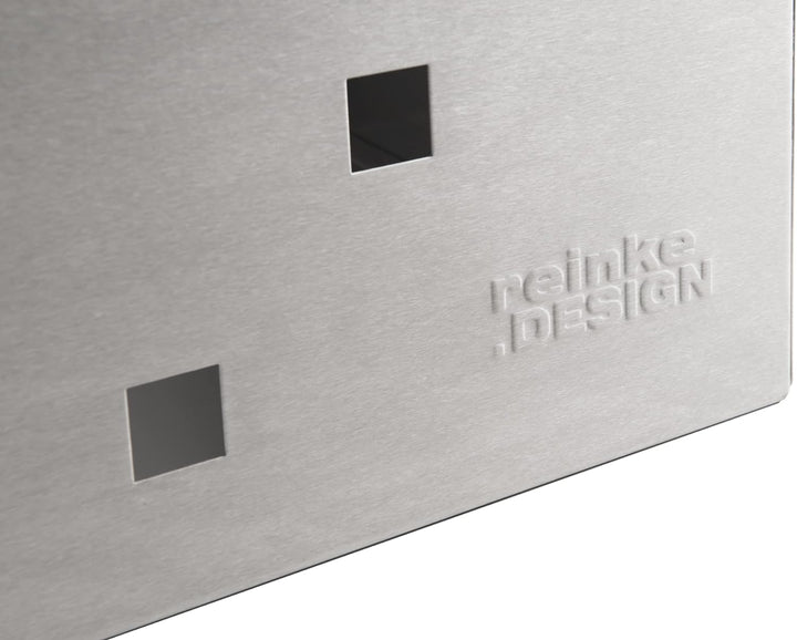 reinkedesign Marken Blumenkasten aus Edelstahl inkl. Befestigungsmaterial, Made in Germany! (101.5)