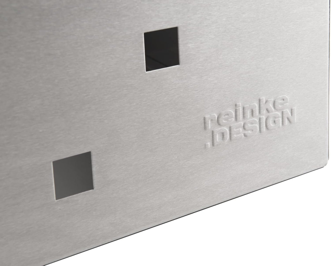 reinkedesign Marken Blumenkasten aus Edelstahl inkl. Befestigungsmaterial, Made in Germany! (101.5)
