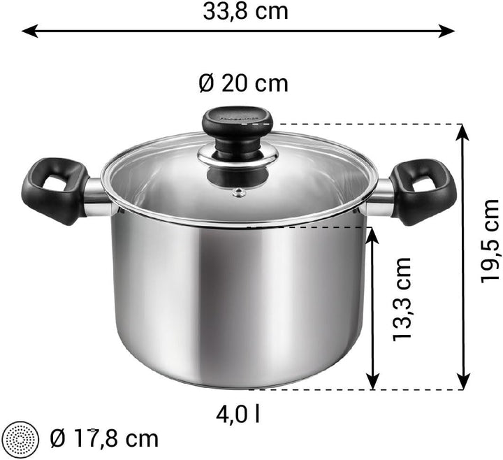 Tescoma Topf BRAVA mit Deckel ø 20 cm, 4,0 l, ø 20 cm