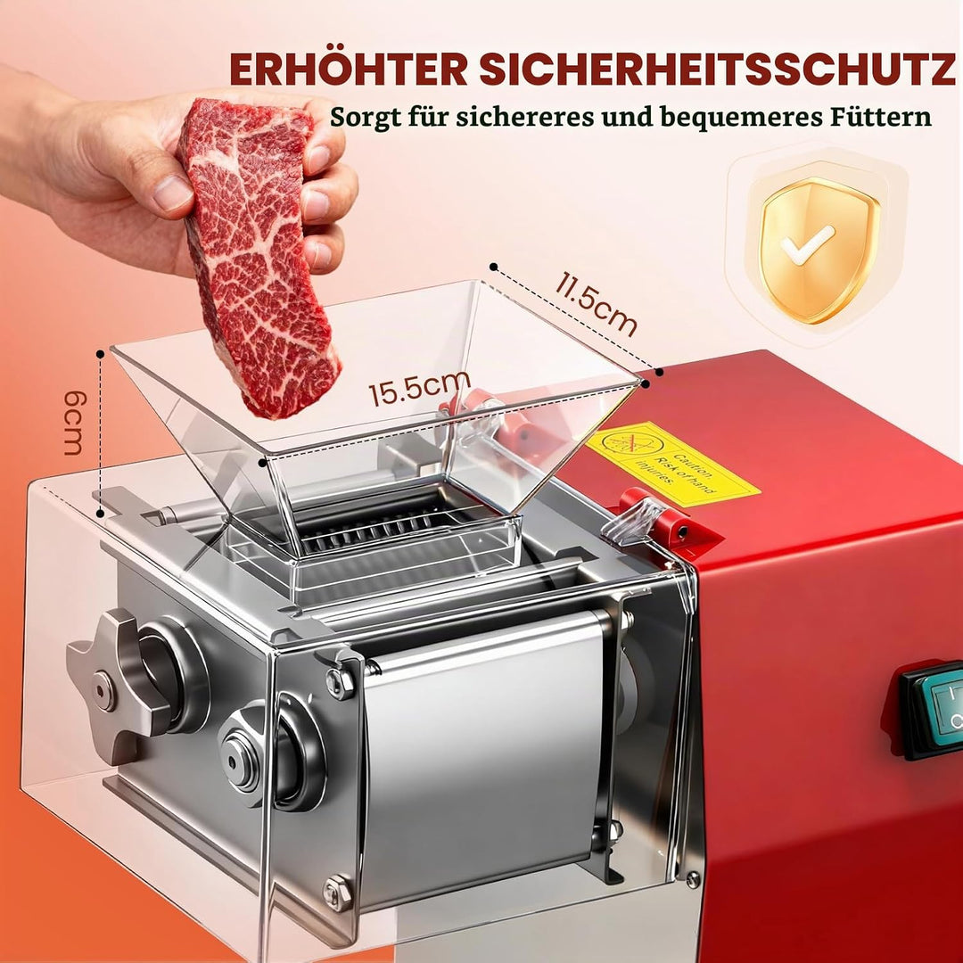 NEWTRY 850W Kommerzielle Fleischschneidemaschine zum Schneiden, Zerteilen und Würfeln von knochenlos