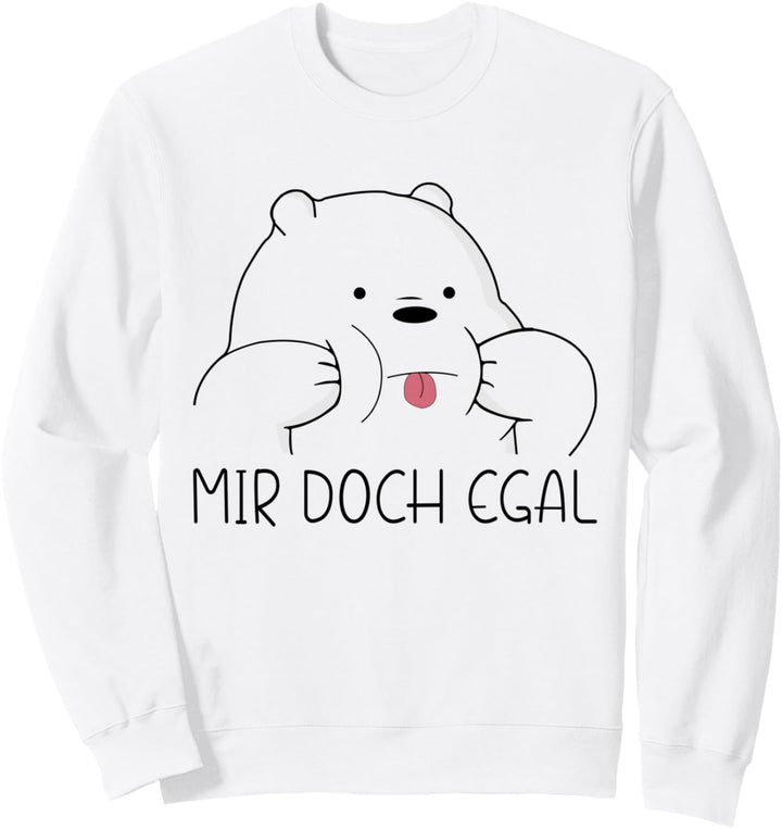 Mir doch egal Bär Lustiger Spruch Damen Herren Bärchen Sweatshirt