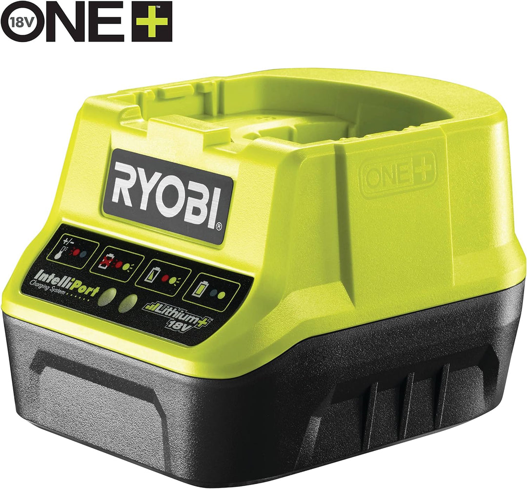 Ryobi Akku-Set mit 2x Akku (4,0 Ah) und Schnellladegerät, Ladezeit ca. 120 min, für Ryobi ONE+ Gerät