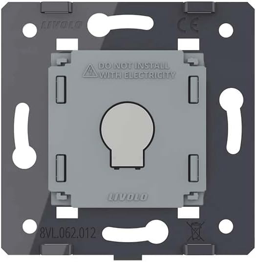 Glas Touch Lichtschalter Funkschalter Steckdosen Wechselschalter uvm in grau Kompatibel mit LIVOLO (