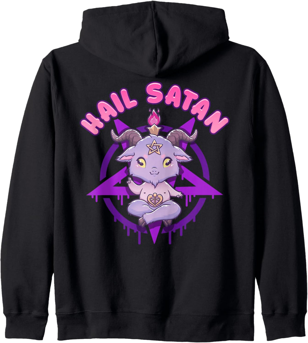 Hail Satan Anime Pentagram Baphomet I Satanic Devil Kapuzenjacke