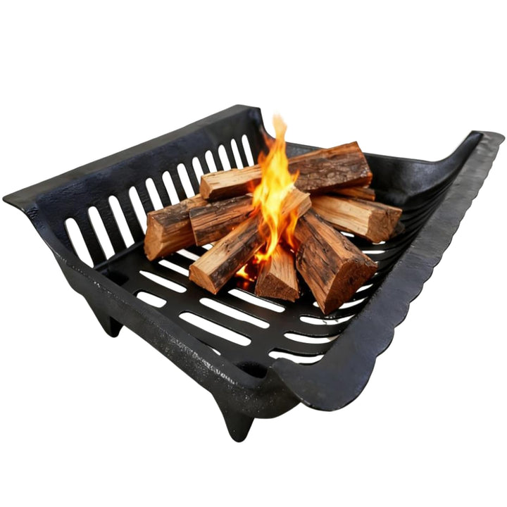 Amagabeli Kamin Feuerrost Brennholz Holzhalter Gusseisen Holz Kohle Kohlerost für Innen und Aussenbe