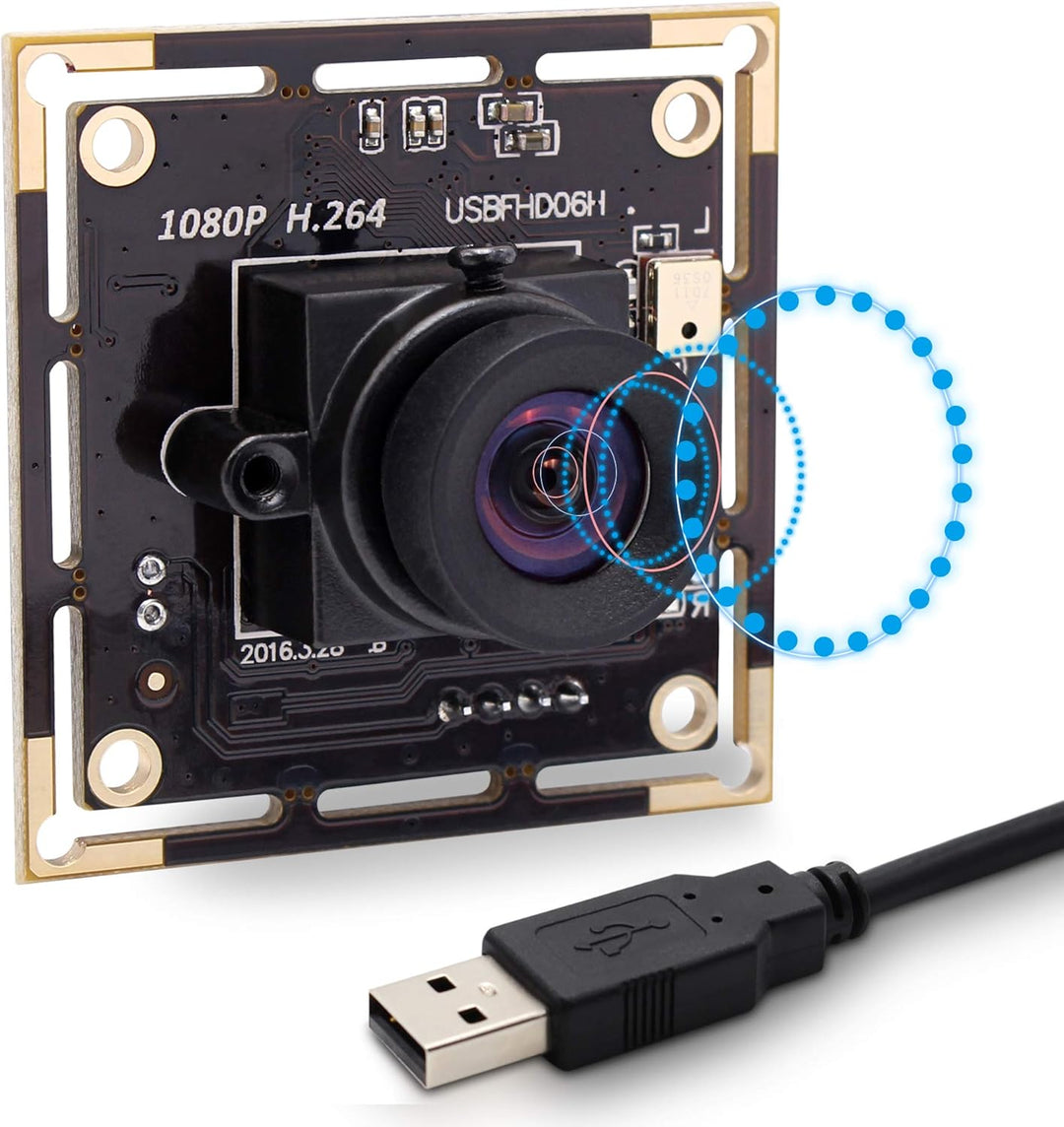 2MP Weitwinkel-USB-Kameramodul 1080P mit 100 Grad verzerrungsfreiem Objektiv, H.264 kleine Web-Kamer