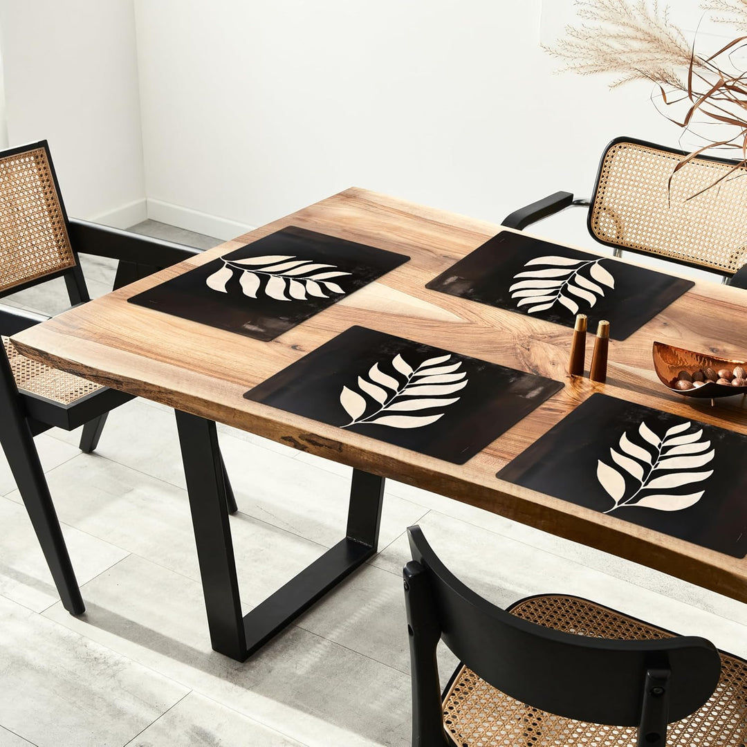 KitchenYeah© Platzsets Abwaschbar 6-Teilig 45x30 cm Tischsets Platzdeckchen rutschfeste Platzset Unt
