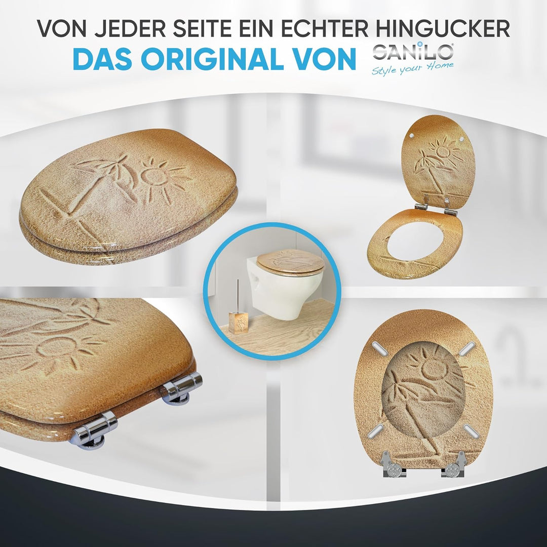 Sanilo WC Sitz mit Absenkautomatik, viele neue Toilettendeckel zur Auswahl, hochwertige Oberfläche,