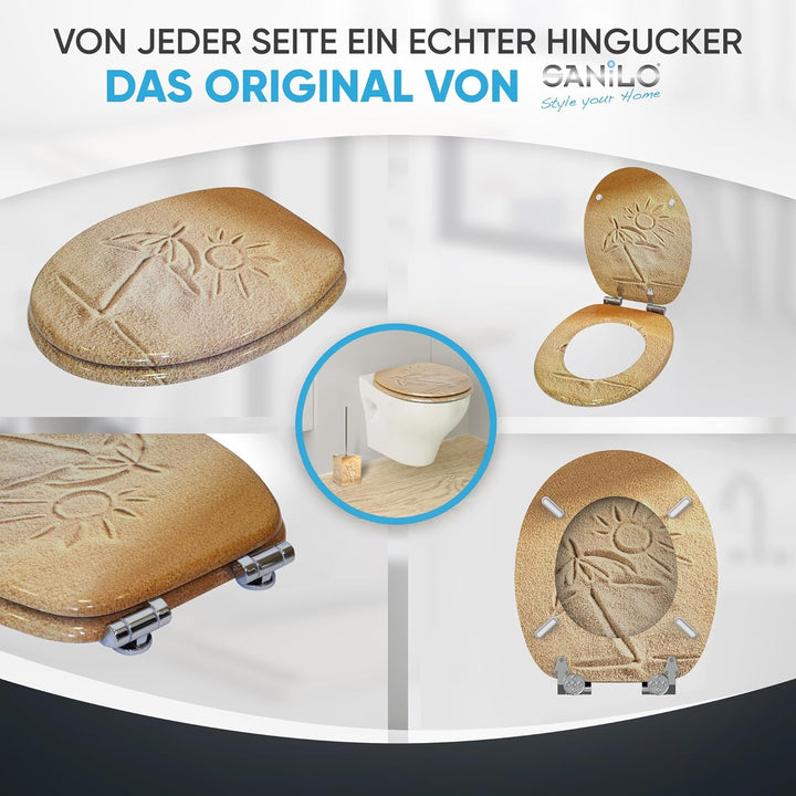 Sanilo WC Sitz mit Absenkautomatik, viele neue Toilettendeckel zur Auswahl, hochwertige Oberfläche,