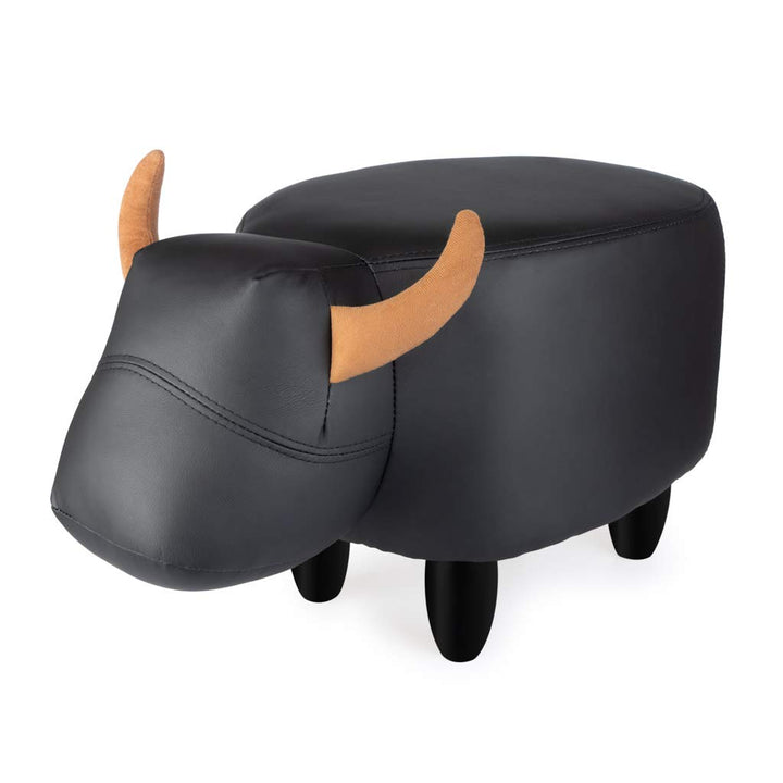 balvi Hocker La Vache Farbe Schwarz In Form Einer Kuh Holzbeine Kunstleder/Holz, Schwarz
