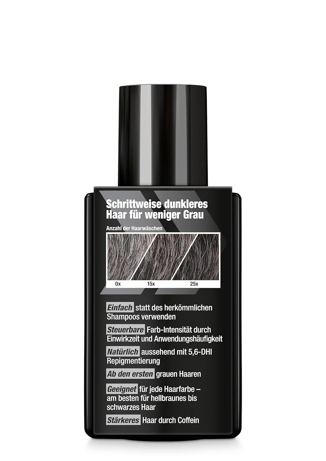 Alpecin Grey Attack Coffein & Color Shampoo, 2 x 200 ml - Graduelle Haarverdunkelung - Natürliches F