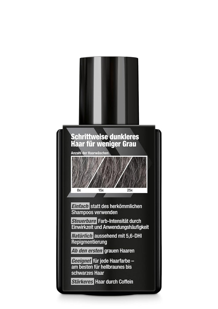 Alpecin Grey Attack Coffein & Color Shampoo, 2 x 200 ml - Graduelle Haarverdunkelung - Natürliches F