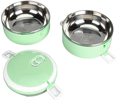 Haofy Thermische Edelstahl -Lunchbox Stapelbare Isolierte Runde Lebensmittelbehälter für Home Office