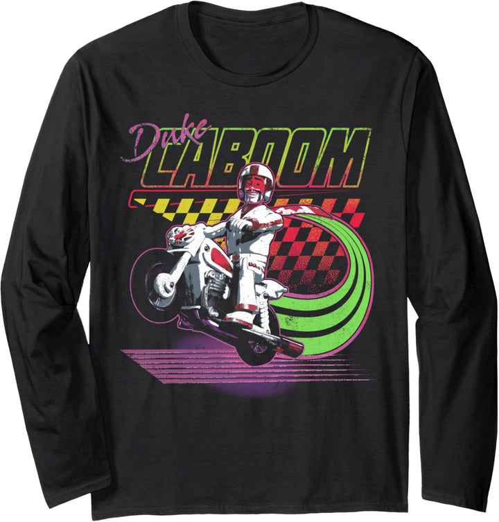 Disney Pixar Toy Story 4 Duke Caboom Retro Poster Langarmshirt