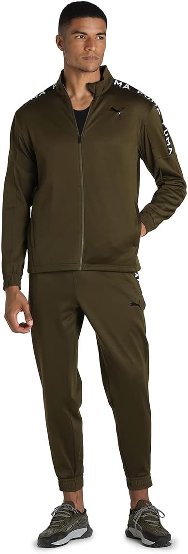 PUMA Herren Fit Pwrflece Fz Jacke Strickjacke S DEEP OLIVE, S DEEP OLIVE