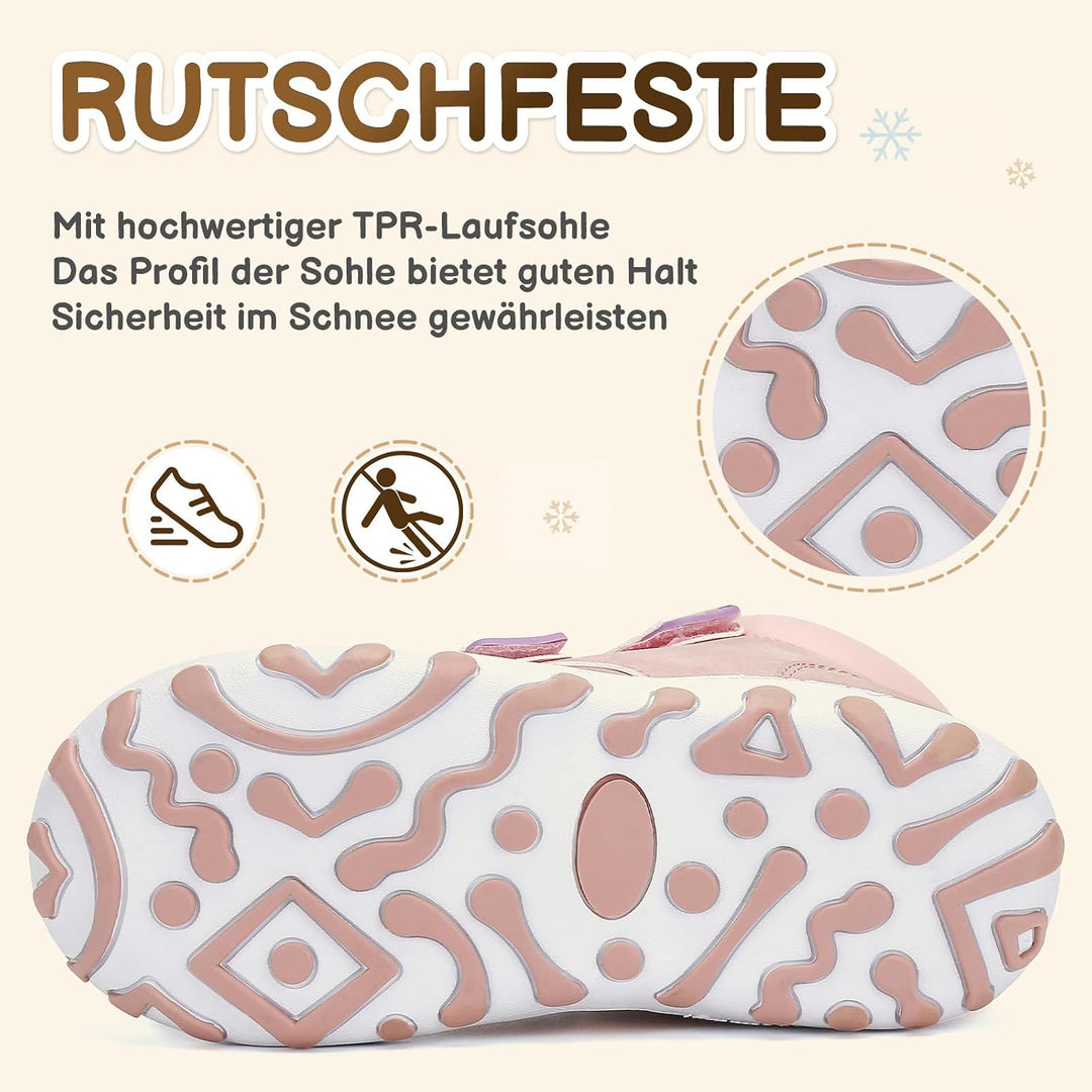 Mishansha Schneestiefel Kinder Winterschuhe Gefüttert Winterstiefel für Jungen Mädchen, Gr.24-38 EU