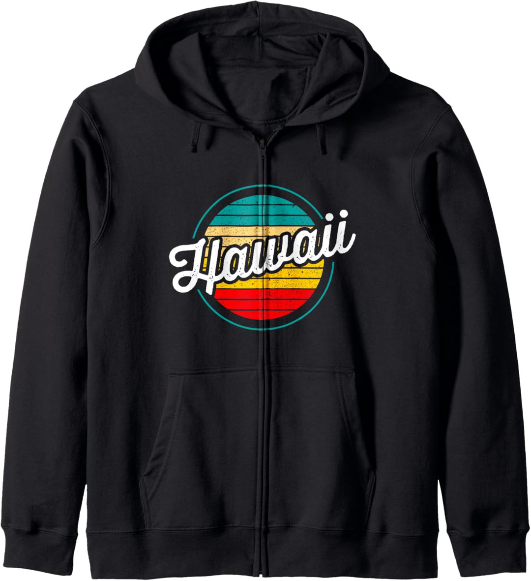 Hawaii Retro Sonnenuntergang Vintage Beach Vacation Trip Kapuzenjacke