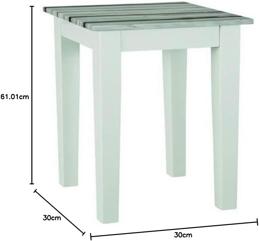 HAKU Möbel Beistelltisch maritimo Kiefer, weiss, MDF - Masse: B 30 cm x H 61 cm x T 30 cm, Style: Co