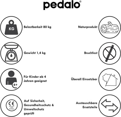 pedalo Kiddy-Stelzen I Holzstelzen I Kinderstelzen I Mitwachsende Stelzen I für Einsteiger