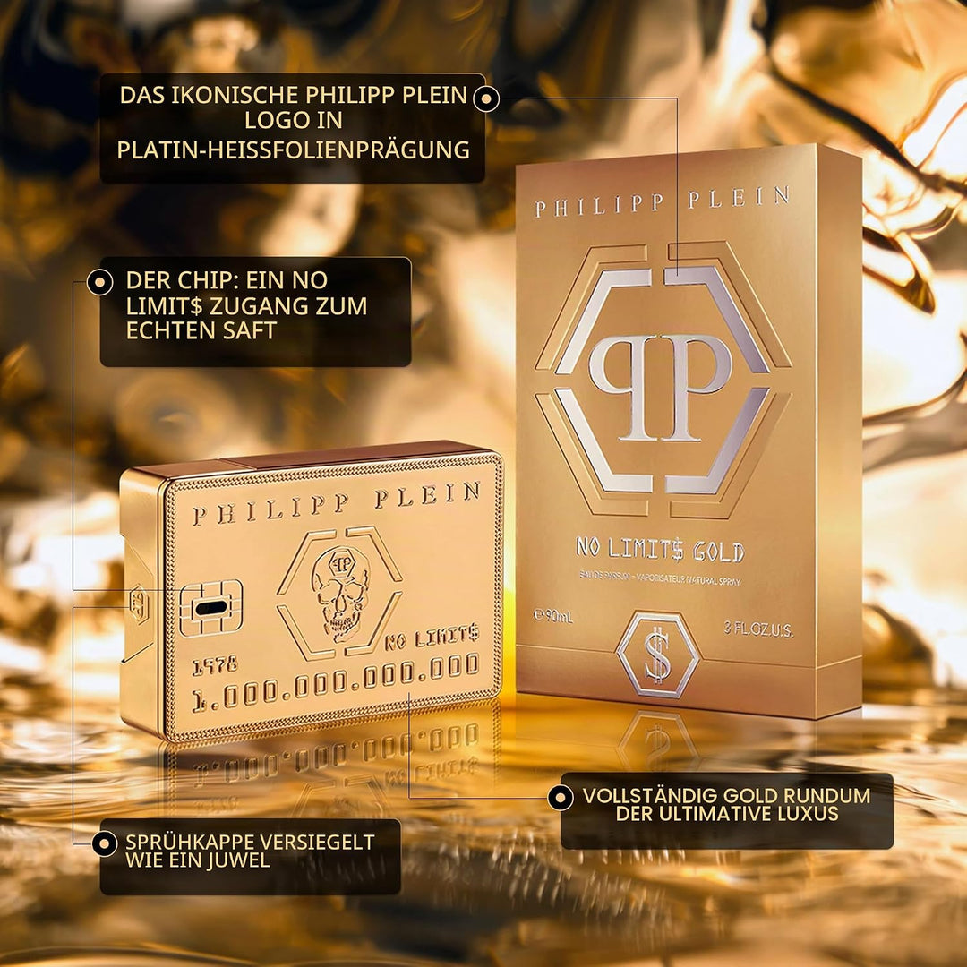 Philipp Plein No Limits Gold EdP, Linie: No Limits Gold, Eau de Parfum, Grösse: 90ml