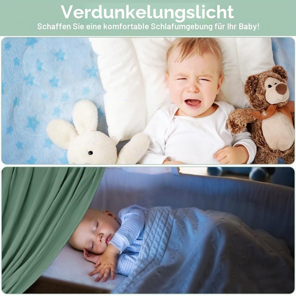 HOTUT Hausbett Himmel,2 Stück Betthimmel Babybett aus Musselin,Weich und atmungsaktiv Baldachin Kind