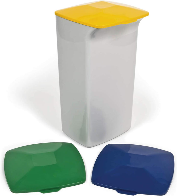 Durable Abfallbehälter Durabin Square 40 Liter, weiss, 1800798010 Behälter Weiss, Behälter Weiss