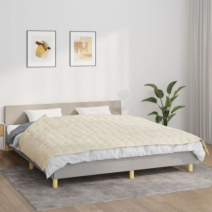 Gewichtsdecke aus Stoff, Hellcreme, 155 x 220 cm, 11 kg, Decken für Haus und Garten 155 x 220 cm Cre