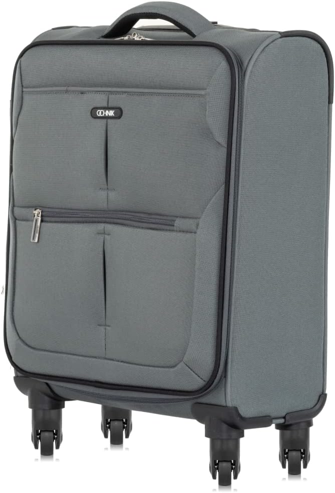 OCHNIK Kleiner Koffer | Softcase | Material: Nylon | Farbe: Grau| Grösse: S | Masse: 54×40×19 cm | F
