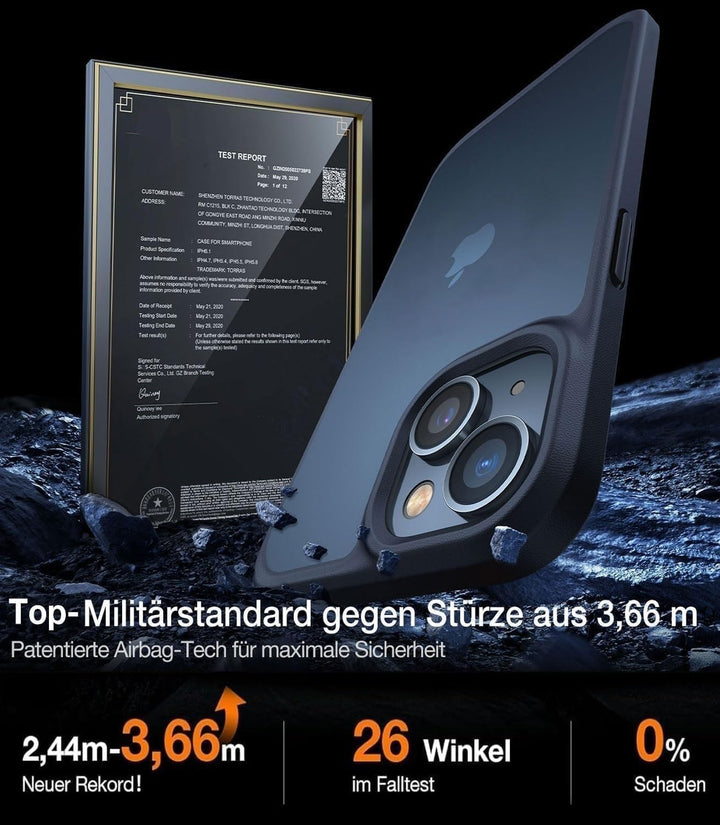 TORRAS für iPhone 13 Hülle Echter Zertifizierter Militärschutz Handyhülle iPhone 13 Case Stossfest K
