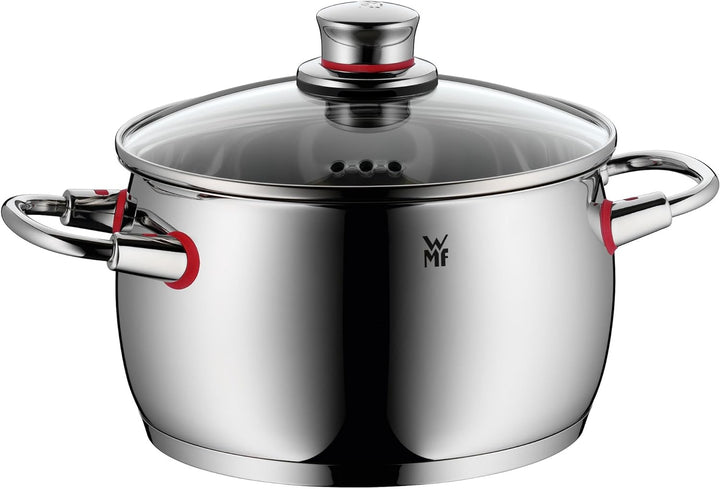 WMF Quality One Kochtopf gross 20cm, Glasdeckel mit Dampföffnung, Nudeltopf, Fleischtopf Induktion 4