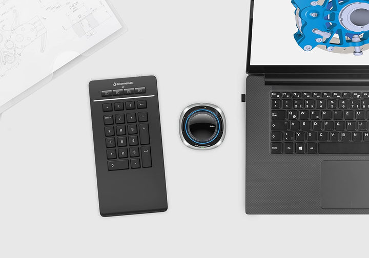 3Dconnexion Numpad Pro (Kabelloser Nummernblock, Bluetooth, USB-C), Mattschwarz