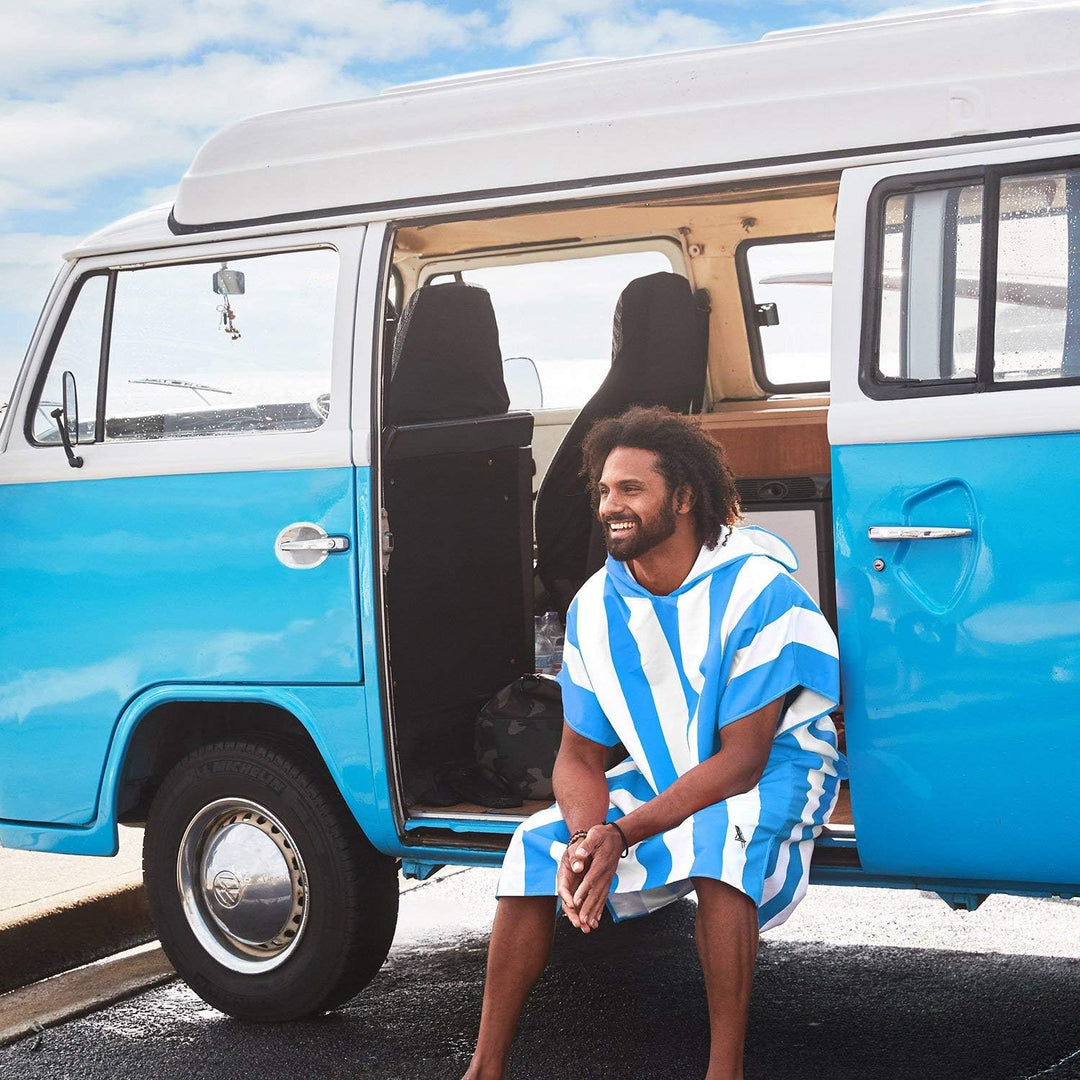 Dock & Bay Poncho für Erwachsene - Kapuzenhandtuch mit tiefen Taschen, Wickeltuch - für Strand & Poo