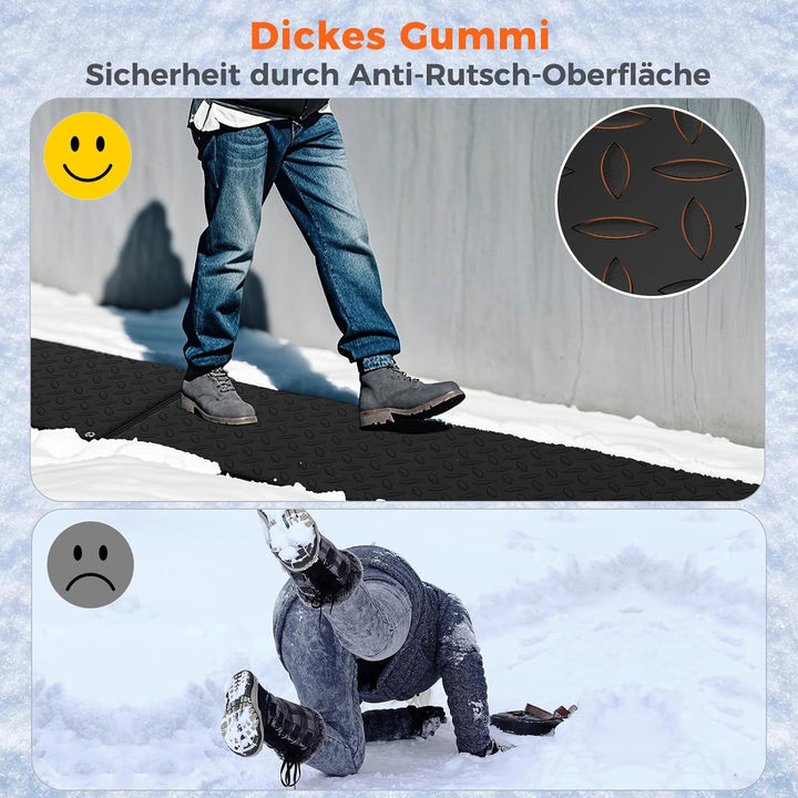 SOARS Beheizte Schneeschmelzmatten, rutschfeste &amp; wasserdichte Heizmatten Schneeschmelzgeschwindigke