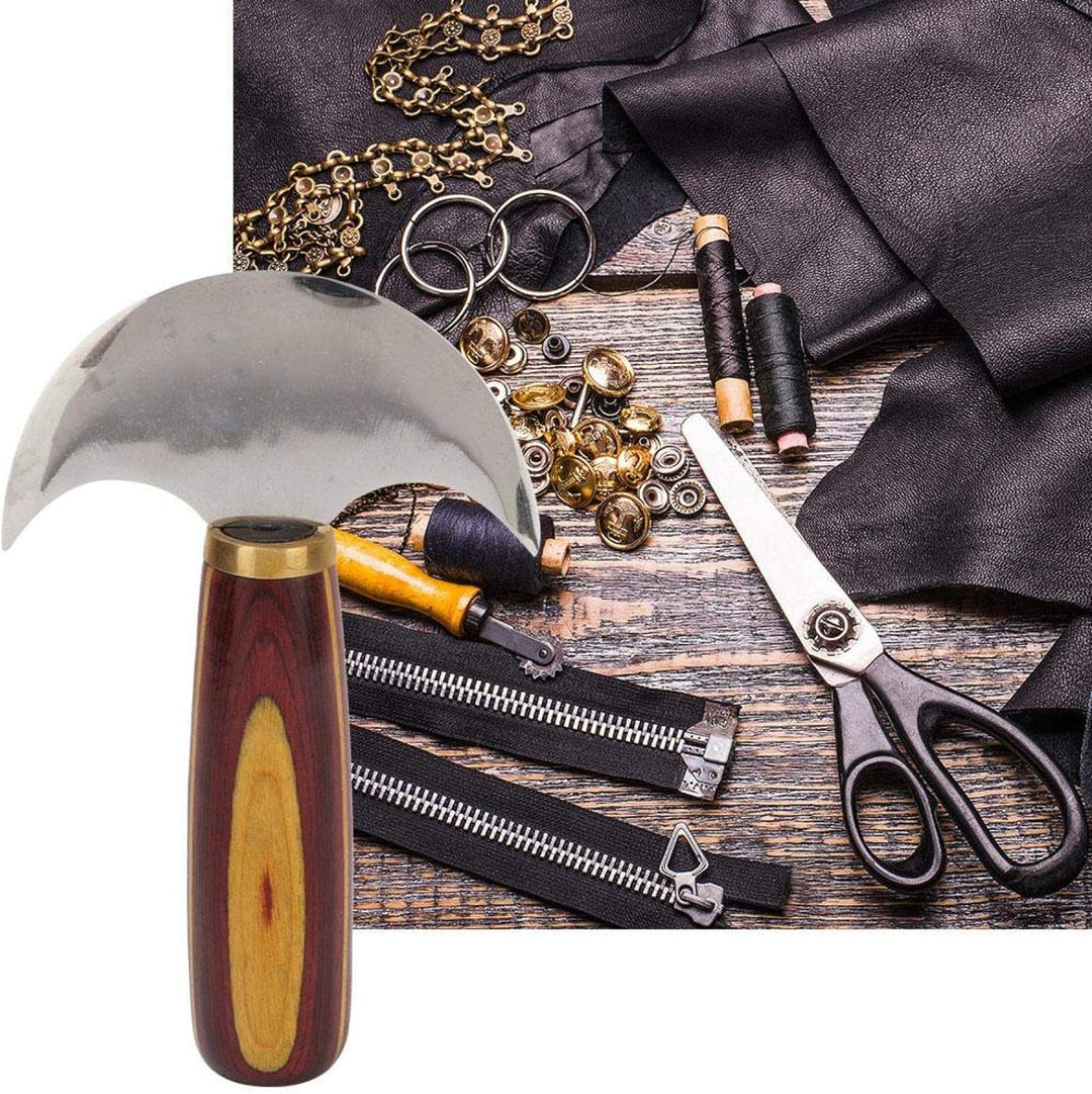 Halbmondmesser, Rundmesser aus Leder, Stahl Leicht zu steuern Scharf für Carfting Working Leathercra