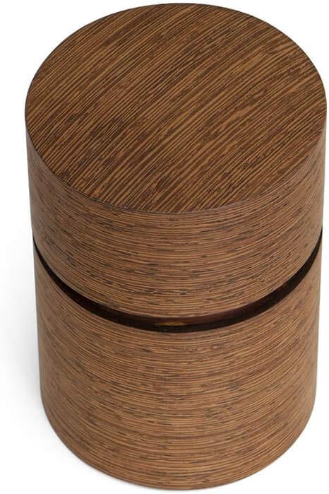 Denshiro - japanische Teedose rund 150g losen Tee, Obizutsu Wenge, braun, Wenge-Holz und Kirsch-Baum