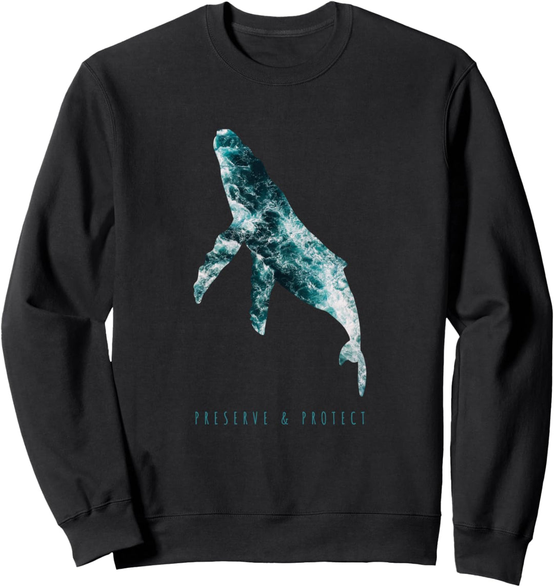 Klimaschutz Wal Umweltschutz Buckelwal Preserve and Protect Sweatshirt