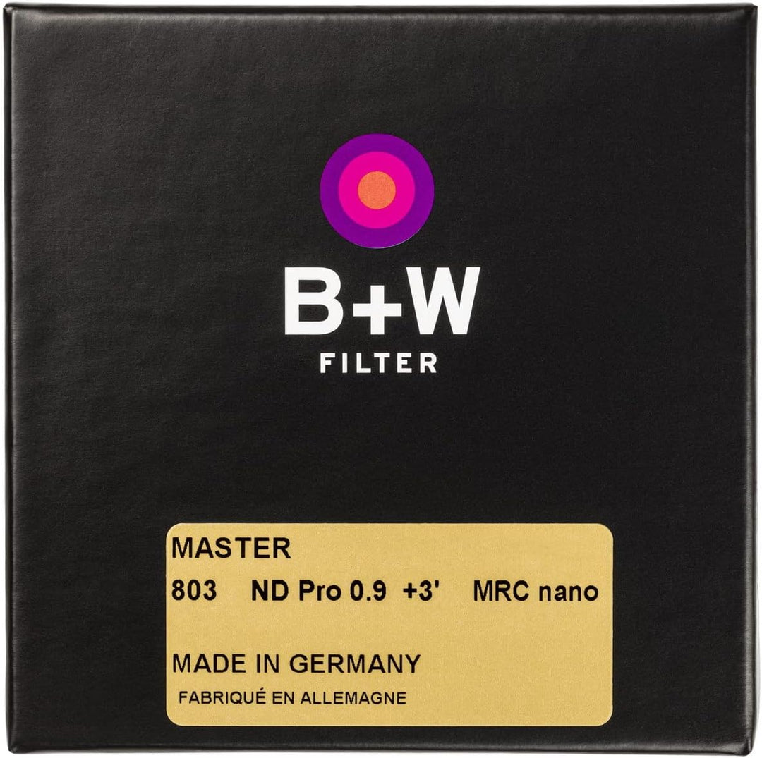B+W Graufilter ND 0.9 MRC Nano Master 77mm (16x vergütet, Slim, Premium), 1101564, Black