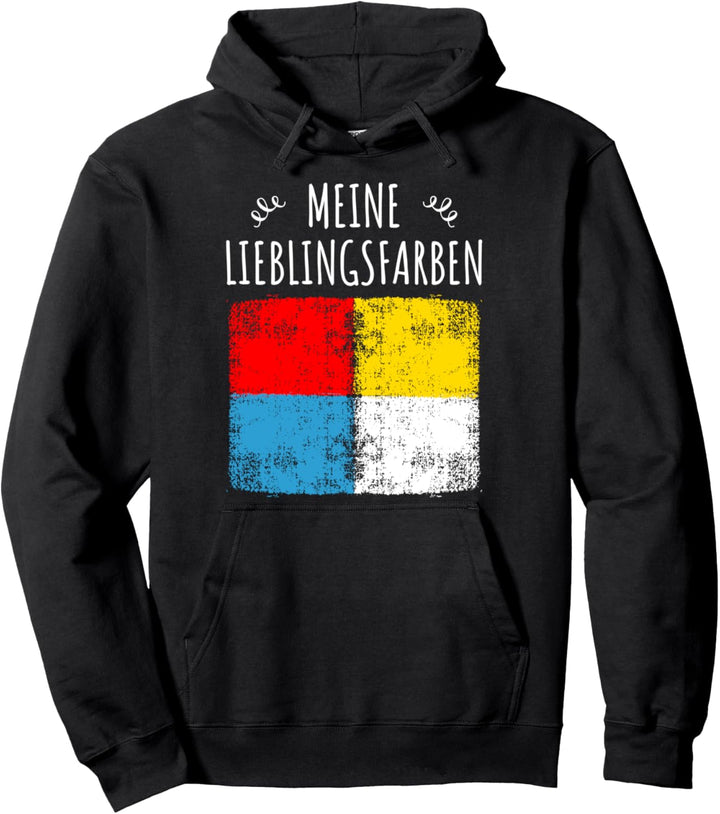 Retro Mainzer Fastnacht-Farben stolze Mainzer Rheinhessen Pullover Hoodie