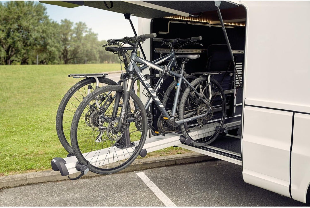 Thule VeloSlide Heckgaragen-Fahrradträger Wohnwagen-Fahrradträger für 2 Fahrräder