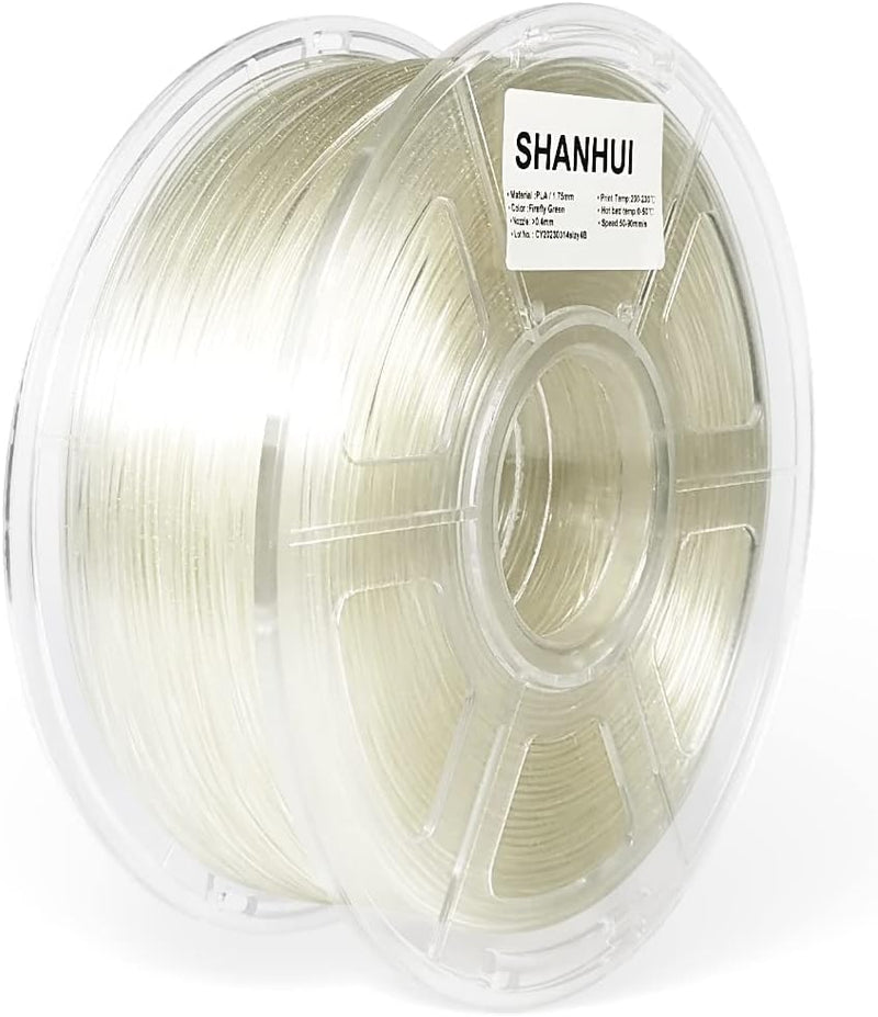 SHANHUI 3D-Drucker PLA Filament, 1,75 mm Filament, 1 Kg/Spule (Leuchtendes Grün), Leuchtendes Grün